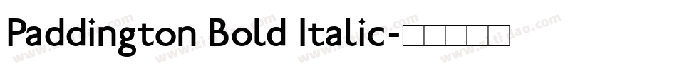Paddington Bold Italic字体转换